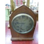 Edwardian Inlaid Mahogany Mantle Clock