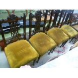 Set of Four Edwardian Dining Chairs plus a Kitchen Chair