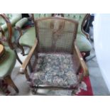 Mid 20th century Elbow Chair with Bergere Back and Arms