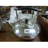 Walker & Hall silver plated kettle in the Christopher Dresser style