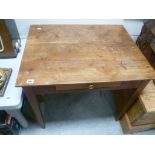 Low hardwood table with drawer