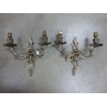 Pair of Metal Rococo Style Wall Lights