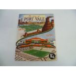 Football Collectable - "The Story of Port Vale", 1950 brochure marking the move to the new ground in