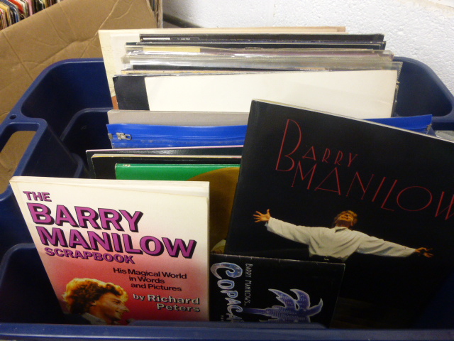 Vinyl - Collection of Barry Manilow LP's and singles (30 in total) plus programmes, tickets and