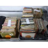 Vinyl - 45's - 500+ from the 60's onwards. Genres, dates and conditions vary. 100 without sleeves