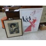 Framed and Glazed V & A Vogue Poster together with a Hogarth Framed and Glazed Mezzotint & Stipple