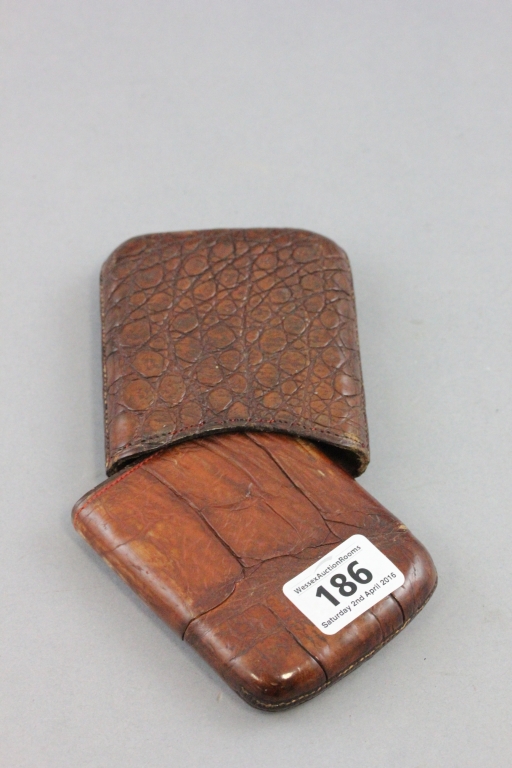 Vintage Crocodile Skin Cigar Holder