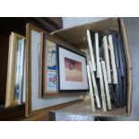 Box of various paintings and prints