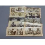 10 Stereo cards of the Boar War period featuring Nursing, hospitals and wounds etc by Underwood &