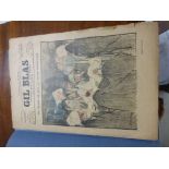 1896 An original French 'Gil Blas' Journal with lithograph illustrations with one relating to