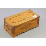 Mixed Wood Parquetry Inlaid Jewellery Box