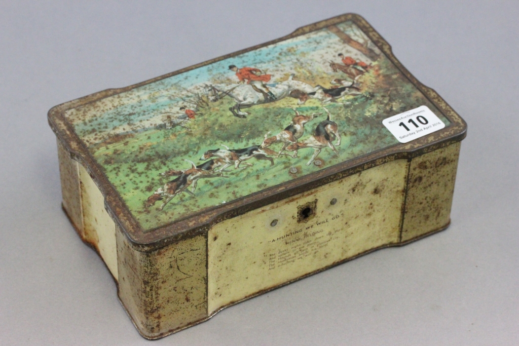 Vintage Clarnico Advertising Tin with Hunting Scene