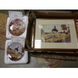 Group of Thelwell Related Items including Two Danbury Mint Collector's Plates, Framed and Glazed