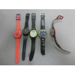 Five Swatch watches