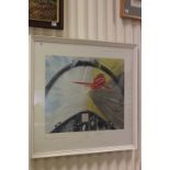 Framed & glazed ltd edn print Synchiro by Gerald Coulson signed by nine Red Arrow pilots 12/500