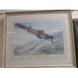 Framed and Glazed Robert Taylor Print ' Battle of Britain VC ' with one signature