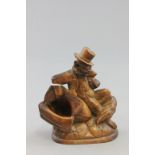 Good 19th C Black Forest carving of a Fox in top hat & tails