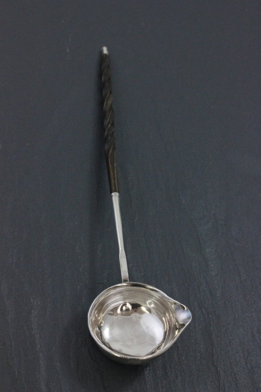 Georgian Silver Toddy Ladle with Twisted Horn Handle