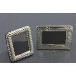 Two Silver easel back picture frames