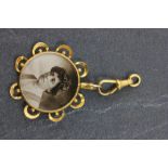 Edwardian 9ct Gold Portrait Pendant