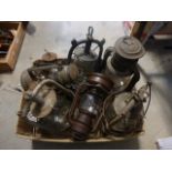 Group of Hurricane Lamps