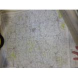 Approximately 44 c 1940's to 1950's 1" to 1 mile unfolded Ordinance Survey Maps with a wide range of