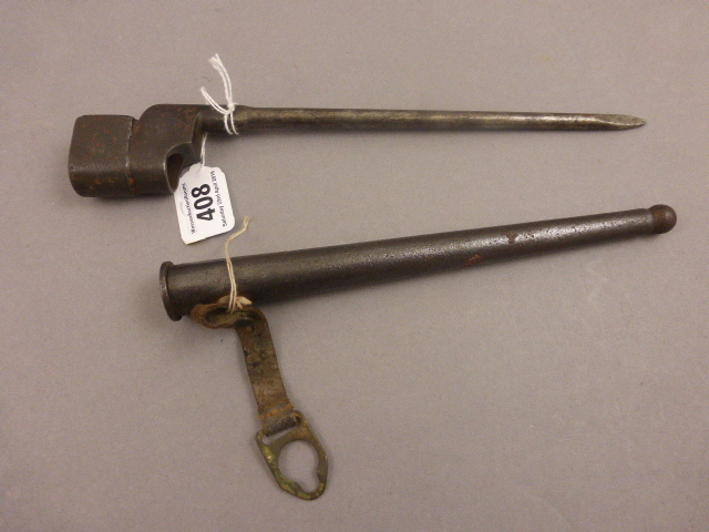 1943 'Pig Stick' spike bayonet, made for No 4 rifle and produced by Singer Manufacturing (SM43) on