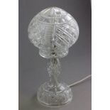 Cut Glass Table Lamp with Cut Glass Shade