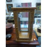 Burr Wood Small Glass Display Cabinet