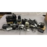 Group of Mixed Cameras and Accessories