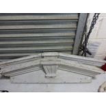 Two Painted Pine Door Cornices