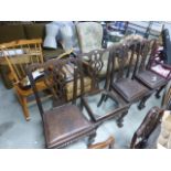 Set of Four Chippendale Style Mahogany Dining Chairs