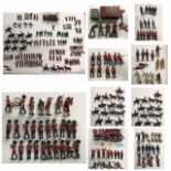 Britains - over 120 military related figures including horseback officers, many guards, tribal