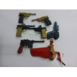 Six toy guns including James Bond 007 x 4 and Lone Star The Man from UNCLE plus an original James