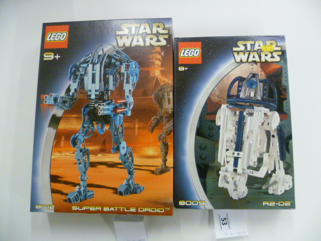 Original Star Wars Lego - Two boxed sets comprising of 8009 R2-D2 (with instructions) and 8012 Super