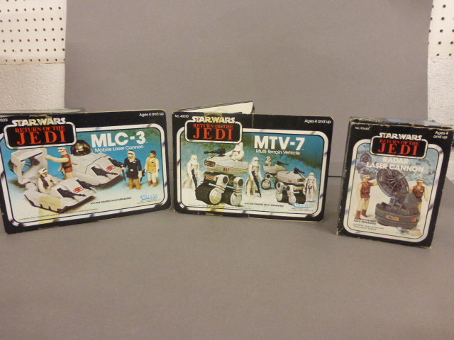 Three Boxed Original Kenner Star Wars Return Of The Jedi Accessories comprising of Radar Laser