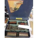 Boxed Hornby O gauge No. 101 Tank Passenger Set with engine and three coaches