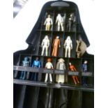 Original Kenner Star Wars Darth Vader figure carry case with 11 original figures