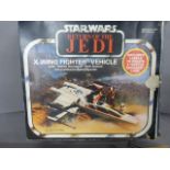 Boxed Palitoy Star Wars Return Of The Jedi X-Wing Fighter Vehicle with instructions. Tatty box