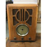 Vintage style wooden radio/cassette player