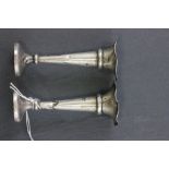 Pair of Silver Fluted Bud Vases, Birmingham 1916