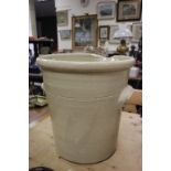 Vintage cream stone ware dairy pail
