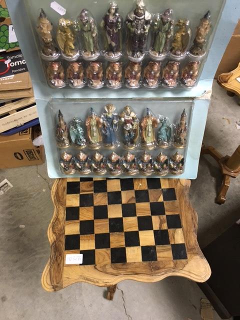 Rex Games Fantasy Chess Set together with a Chess Board Table