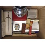 Boxed cutlery, Chopsticks, Hot Water Flask, Trinket Boxes including Limoges, Vintage Poker, Golf