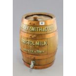 Wooden barrel marked E, Dudley Smith & Co Lts Bristol Milk