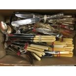 Group of Silver Plated and Bone Handled Cutlery