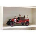 Tin plate model of a vintage Fire Truck