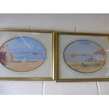 Pair of Watercolour Paintings of Arabic Scenes signed M Derwent