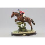 Horse and Jockey Figure jumping Fence