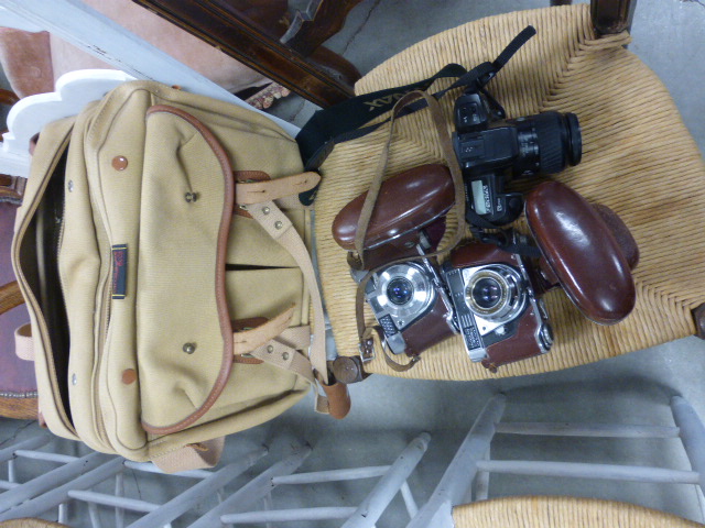 Billingham & Co Canvas Camera Bag with Cameras and Accessories